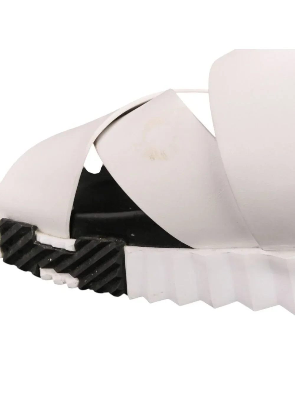 Hermes Electric Leather Sandals White